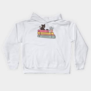 Books and Cats World Book Day for Book Lovers Library Reading Kids Hoodie